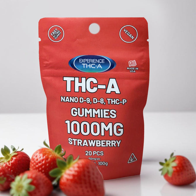 THCA/Delta 9/THCP/Delta 8  GUMMIES 1000MG - Strawberry Flavor