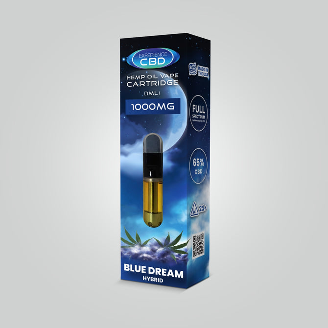 CBD Full Spectrum Vape Cartridges 1000mg - Blue Dream (Hybrid)