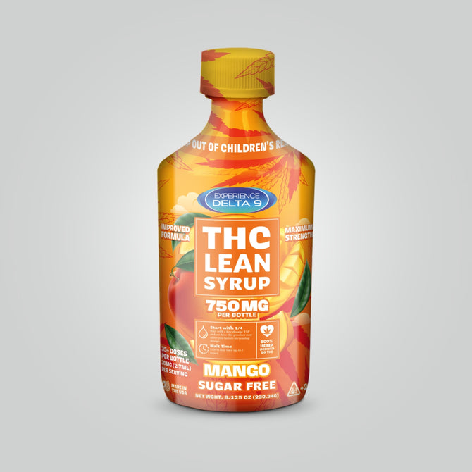 Delta 9 THC Mango Lean Syrup Sugar Free 750mg | THC Syrup