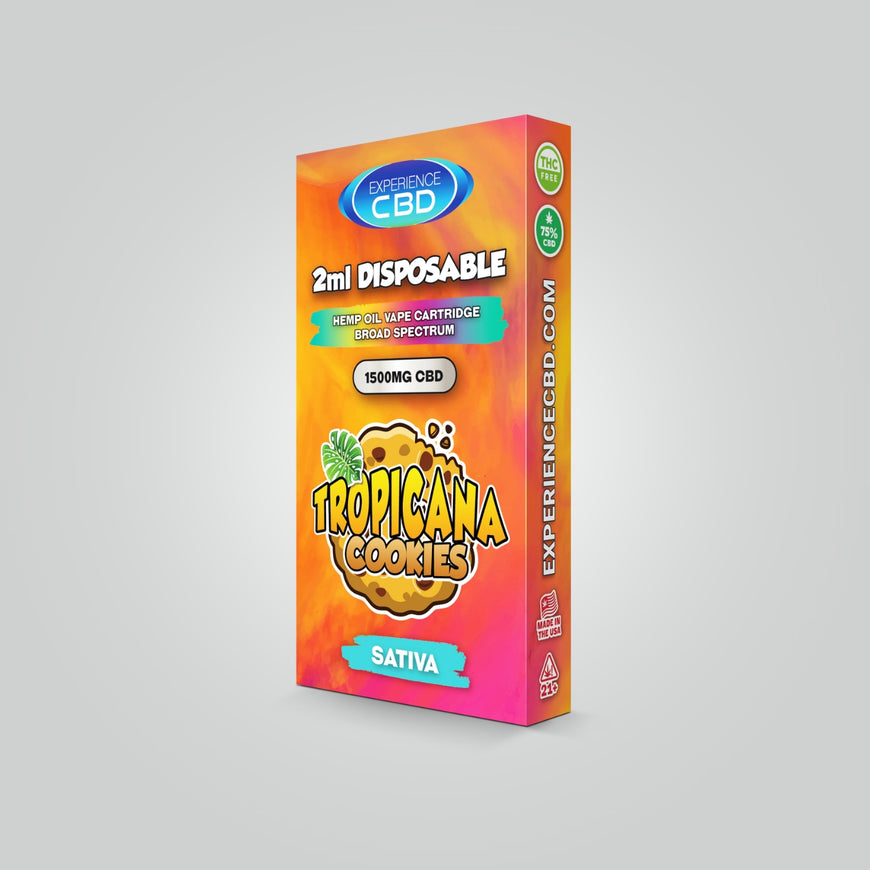 Broad Spectrum CBD Disposable 1500mg - Tropicana Cookies (Sativa)
