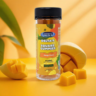 Delta 9 Square Gummies - Mango Flavor