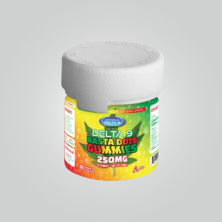 Delta-9 THC Rasta Dots Gummies 250mg