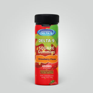 Delta 9 Square Gummies - Strawberry Flavor