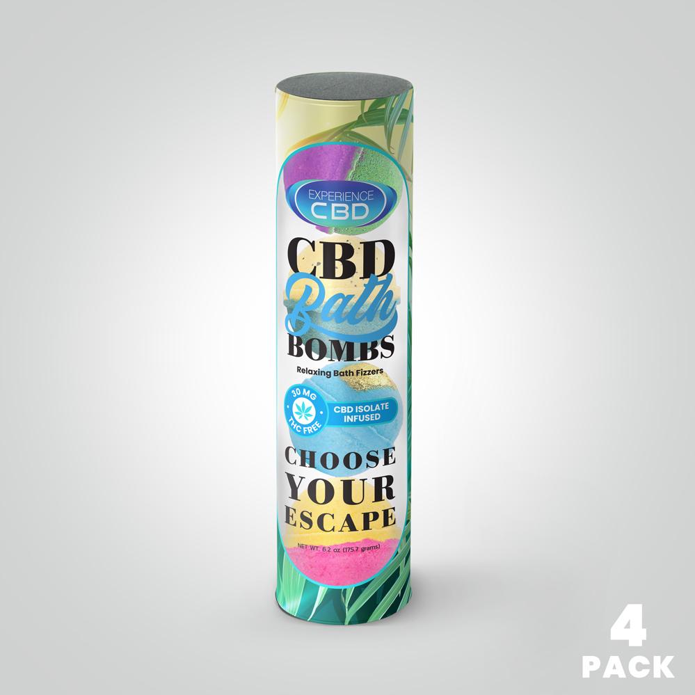 4 pack of CBD Bath Bombs - 120mg CBD