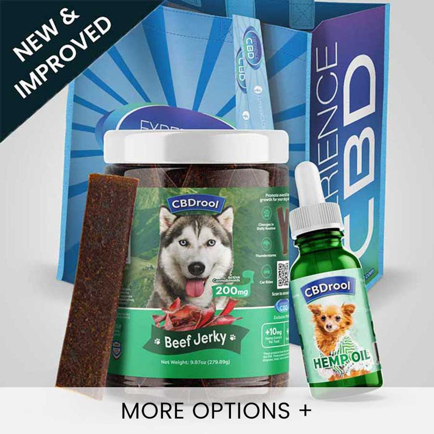 CBD Dog Treats + CBD Drops Bundle - Beef Jerky flavored