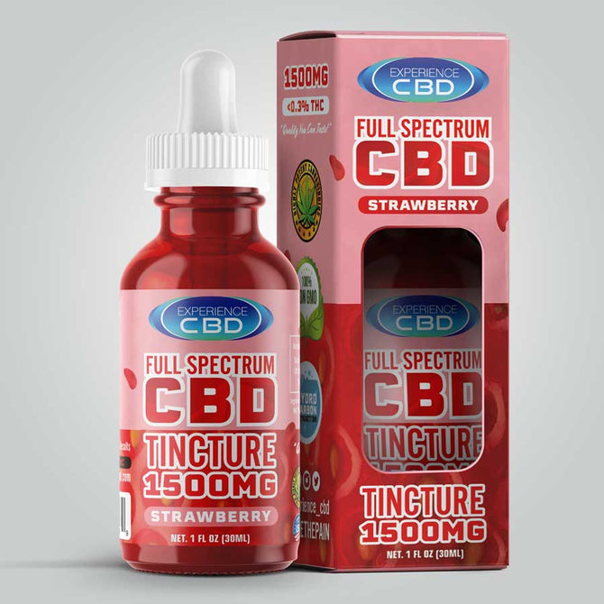 Full Spectrum Flavored CBD Oil - Strawberry- 1500mg